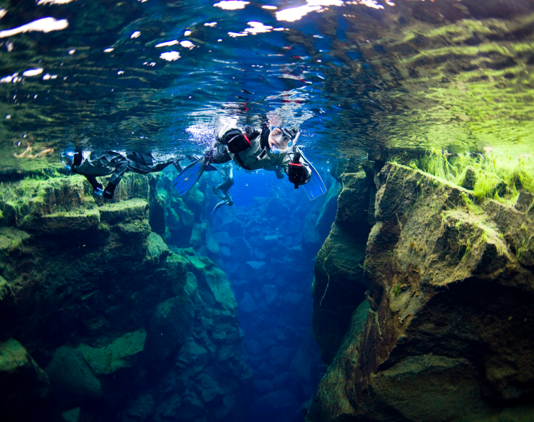 Black & Blue – Lava Tunnel + Silfra Snorkeling from Reykjavík