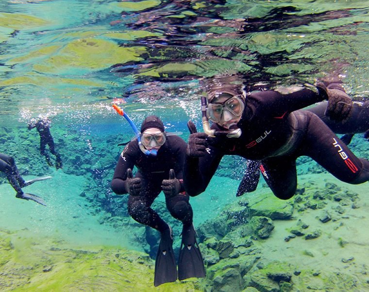 Above & Below: Silfra Snorkeling & Fly Over Iceland – with Snorkeling Photos