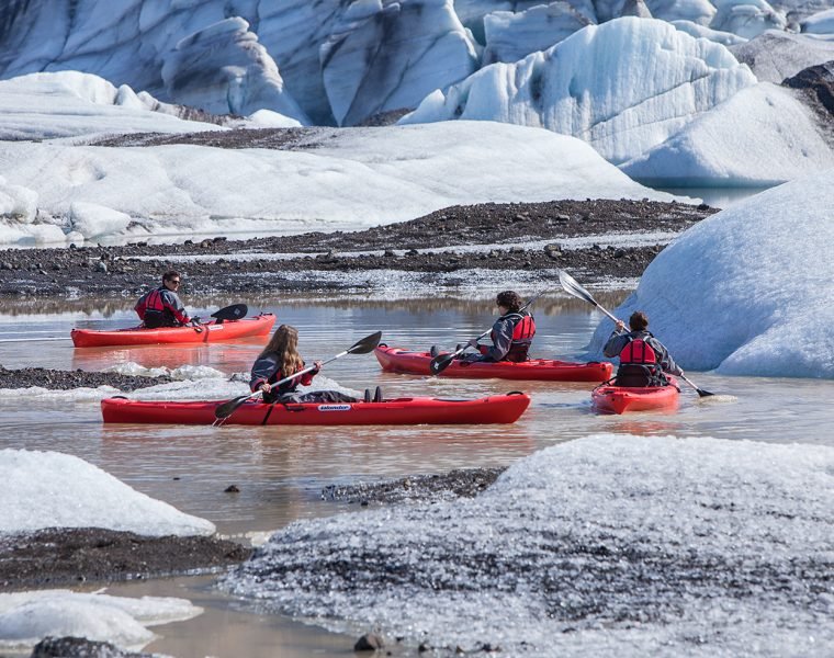 Kayaking by the Glacier