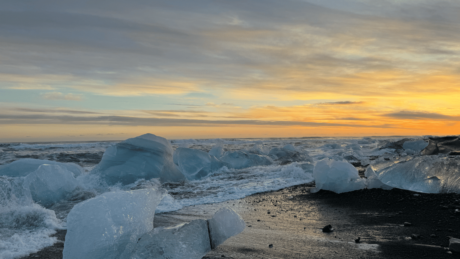 3-Day South Coast & Golden Circle Winter Tour with Crystal Blue Ice Cave